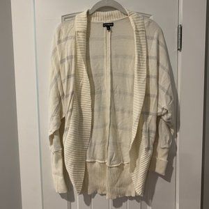 LIKE NEW | EXPRESS Women's Lightweight White & Silver Stripe Cardigan | size XS